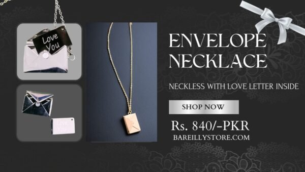 Envelope Necklace With Love Letter Inside | Original Colors - Silver-Gold