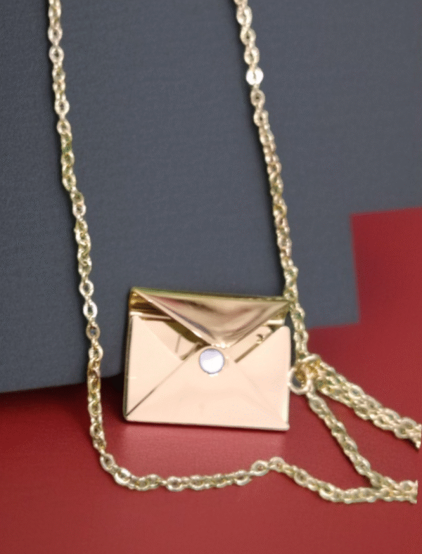 Envelope Necklace With Love Letter Inside | Original Colors - Silver-Gold - Image 5