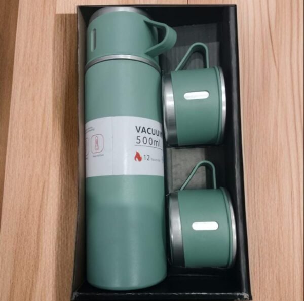 Double Layer Stainless Steel vacum Thermos Flask- 500ml | Hot And Cold Vacuum Flask set - Image 2