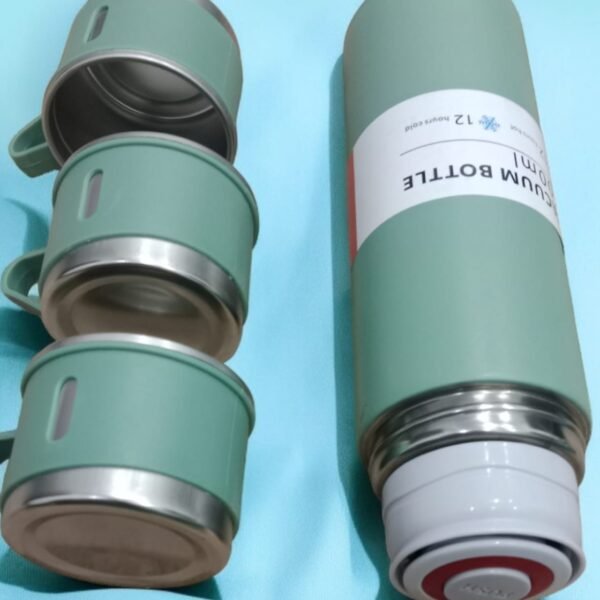 Double Layer Stainless Steel vacum Thermos Flask- 500ml | Hot And Cold Vacuum Flask set - Image 3