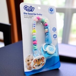 Baby Pacifier With Chain Holder | Soothie Pacifier With Clip-on Holder for Newborn