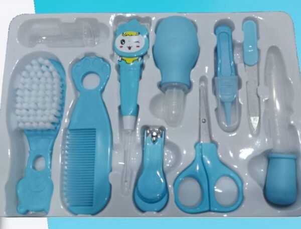 Newborn Baby Care Kit | Grooming Kit Safety Manicure Comb Emery Nail Clippers Hair Brush Thermometer Care Tools - Image 2