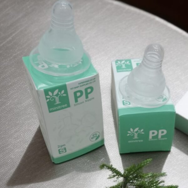 Minitree PP Pure Silicone Nipples For Regular Neck Normal Size | Pack of 2 Nipples - Image 2