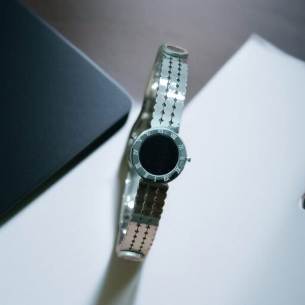 Best Stainless Titanium Bangle  |  with Three Black Stone Stainless - Image 4