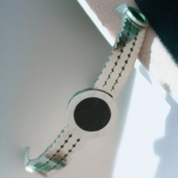 Best Stainless Titanium Bangle  |  with Three Black Stone Stainless - Image 5