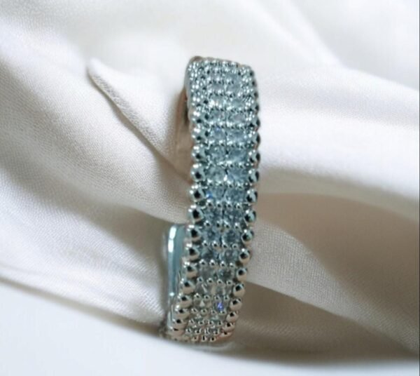 Gold Plated Ring with White Stones Adjustable Challa & Ring - Image 6
