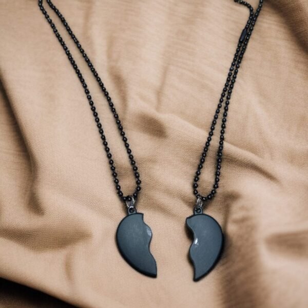 Magnetic Metal Heart Broken Necklace for Women & Men - Image 3