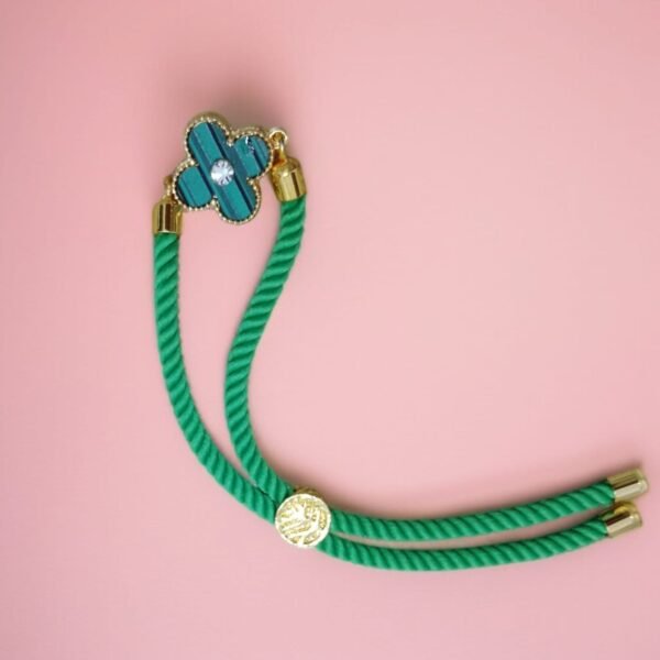 Luxury Clover String Bracelet for Women | White, Yellow, and Green - Image 3