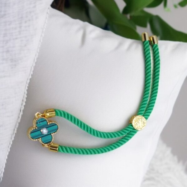Luxury Clover String Bracelet for Women | White, Yellow, and Green - Image 4