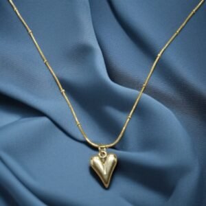 Gold Colour Heart Pendant Necklace for Women | Best Gift for Friend