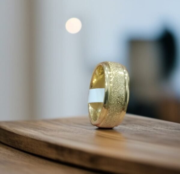Golden Color Ring for Women | High Quality Gold Matte Color Ring - Image 2