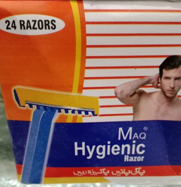 MAQ Hygienic Razor for Men - Body Pack of 24 Pieces (One-Time Use) - Image 3