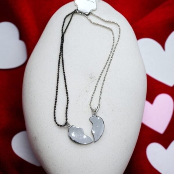 Magnetic Metal Heart Broken Necklace for Women & Men - Image 6