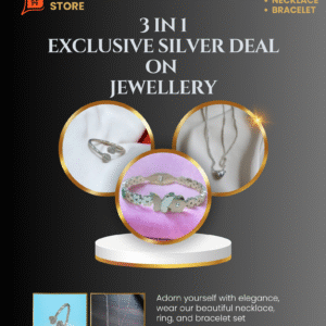 Elegant Silver Jewellery Set | Ring Bracelet And Necklace