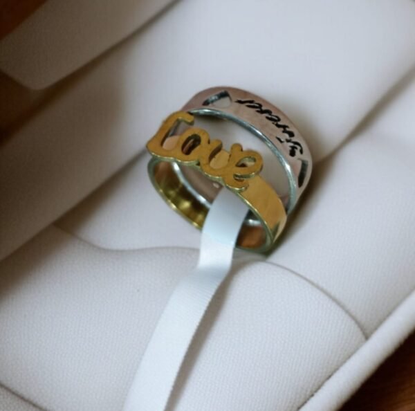 Stainless Steel Couple Ring with Forever Love Symbol - Image 4