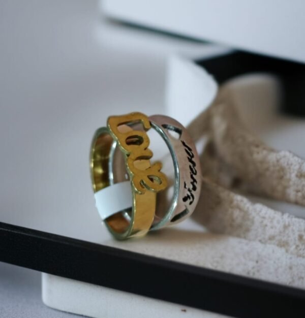 Stainless Steel Couple Ring with Forever Love Symbol - Image 5