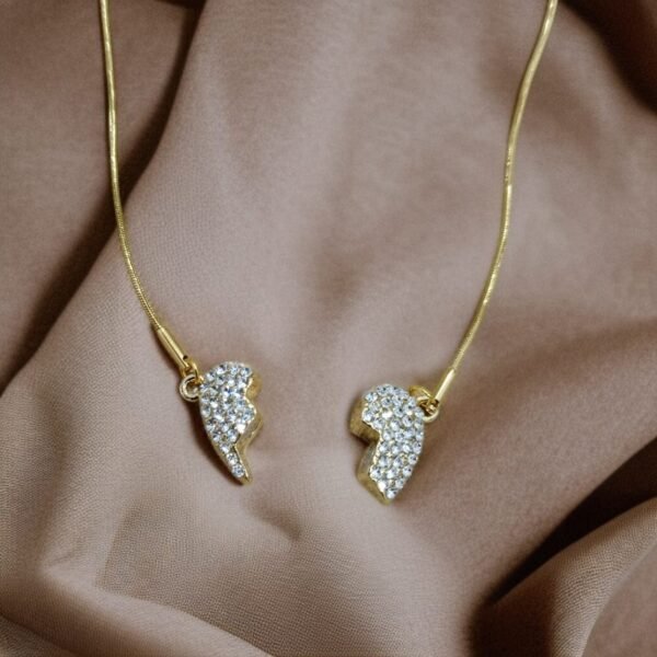 Magnetic Heart Love Necklace | Original Golden Plated Color Locket - Image 4