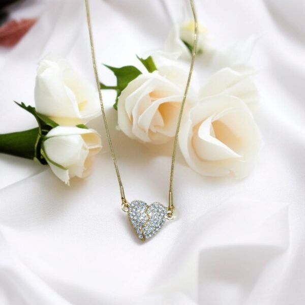 Magnetic Heart Love Necklace | Original Golden Plated Color Locket - Image 5
