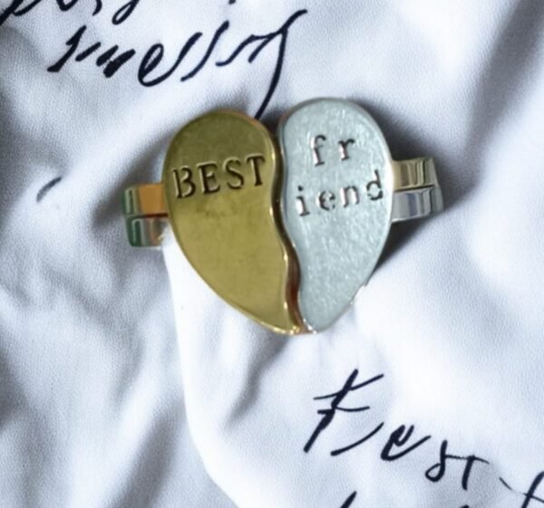 Couple Ring in Heart Shape