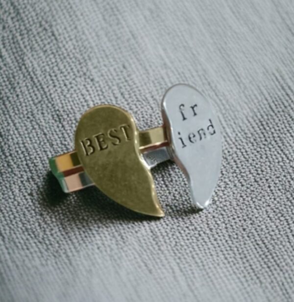 Couple Ring in Heart Shape | with Best Friend Name - Image 2