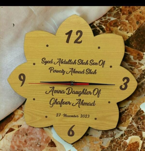 Customised Wooden Wall Clock