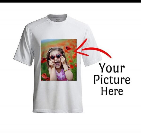 Customised White T-Shirt Print your picture - Image 2