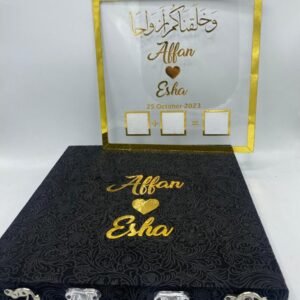 Customised Acrylic Nikah Thumb Board With Box
