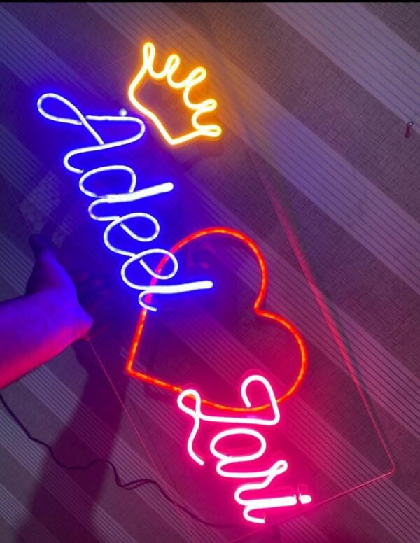 Customised Neon Sign  Size 12 by 24 Inches
