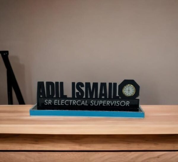 Customised Wooden Office Table Clock