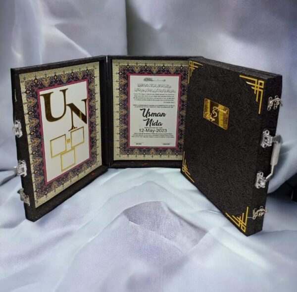 Customised Nikah certificate With Box