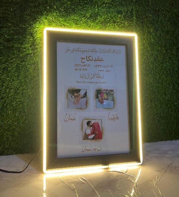 Customised Neon frame With Lights